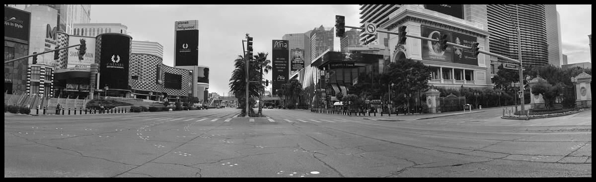 Las Vegas Boulevard is seen in April, 2020, during the Covid-19 pandemic. (Photo by Sam Morris)