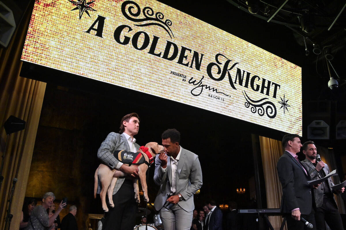 "A Golden Knight" at Intrigue Nightclub at Wynn Las Vegas on Sunday, March 10, 2024, in Las Veg ...