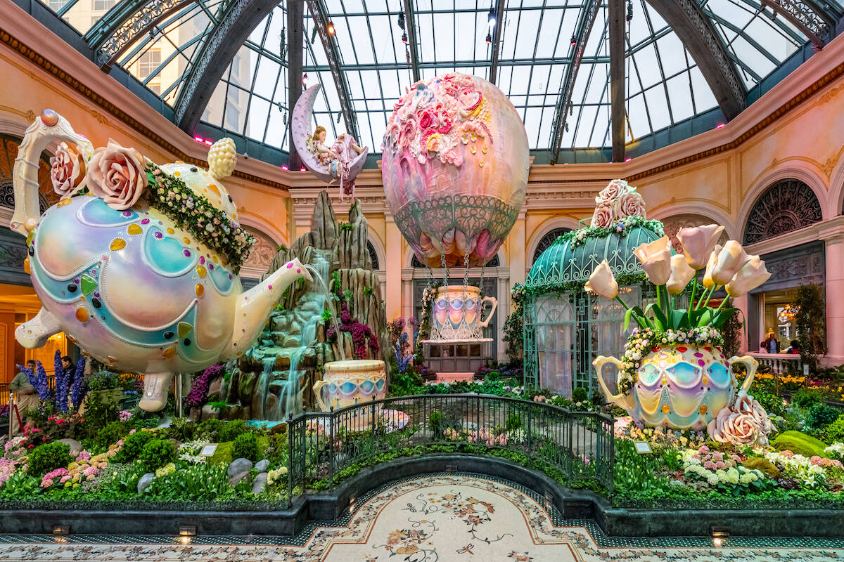 Bellagio Conservatory & Botanical Gardens "Teas and Tulips" display. (Courtesy MGM Resorts Inte ...