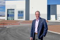 John Ramous, a Nevada partner with Dermody Properties, outside LogistiCenter at Miner’s ...