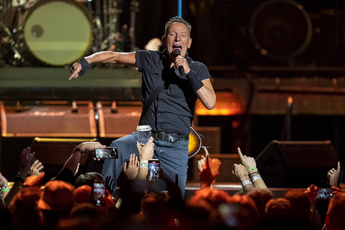 Bruce Springsteen and the E Street Band perform on Saturday, April 1, 2023, at Madison Square G ...