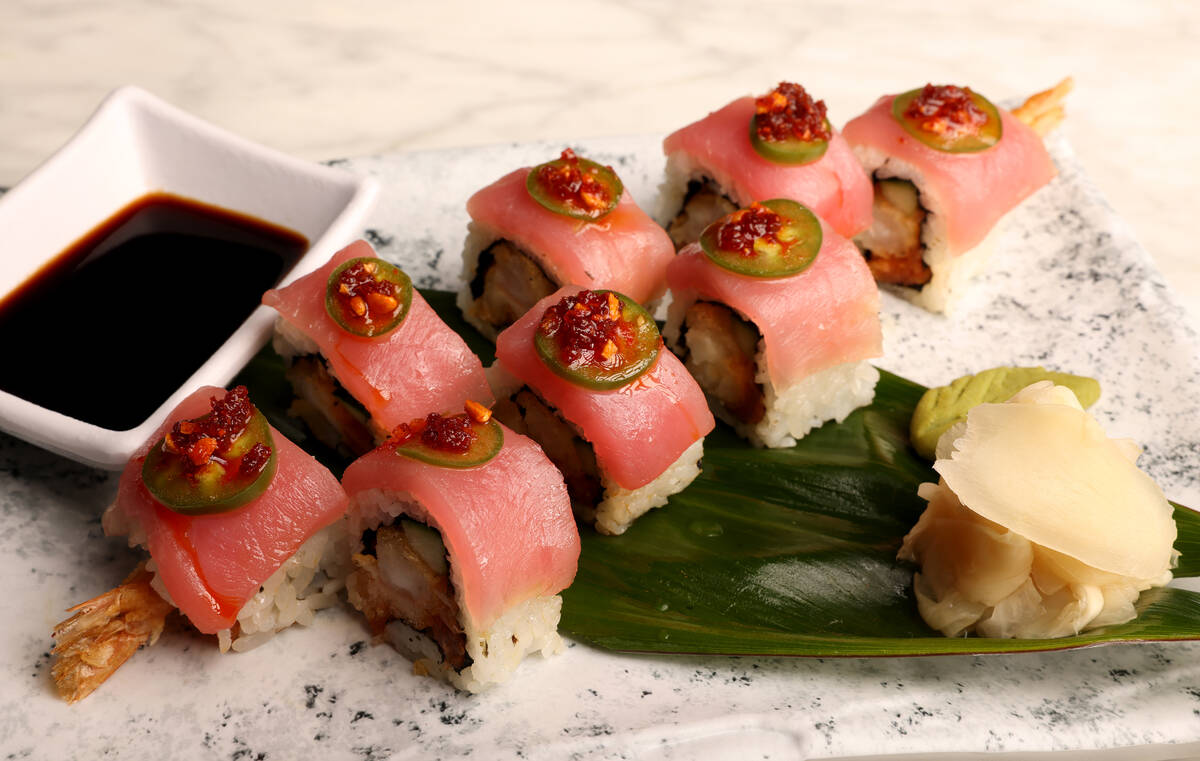 Como roll is offered at Como bar and restaurant at the Bellagio pool complex in Las Vegas on Mo ...
