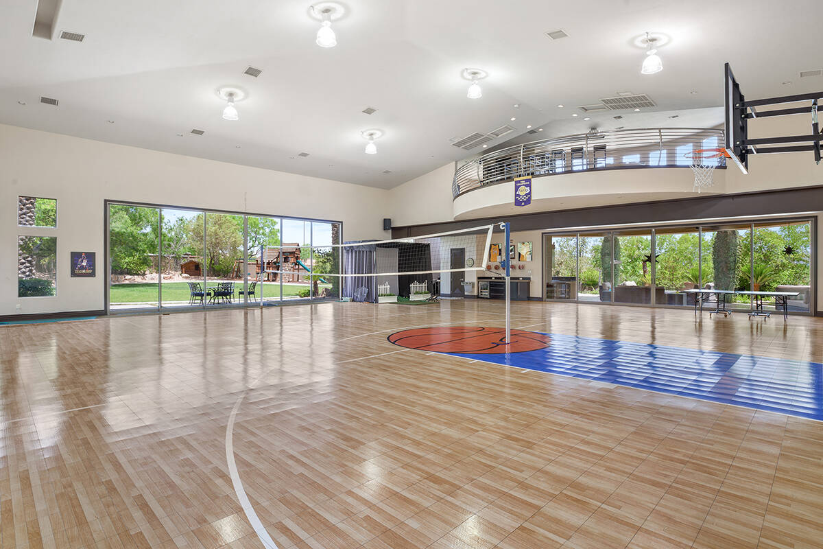 The Summerlin residence has an indoor basketball court. (Luxury Estates International)