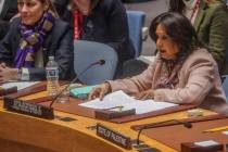 Pramila Patten, right, United Nations Special Representative of the Secretary-General on Sexual ...