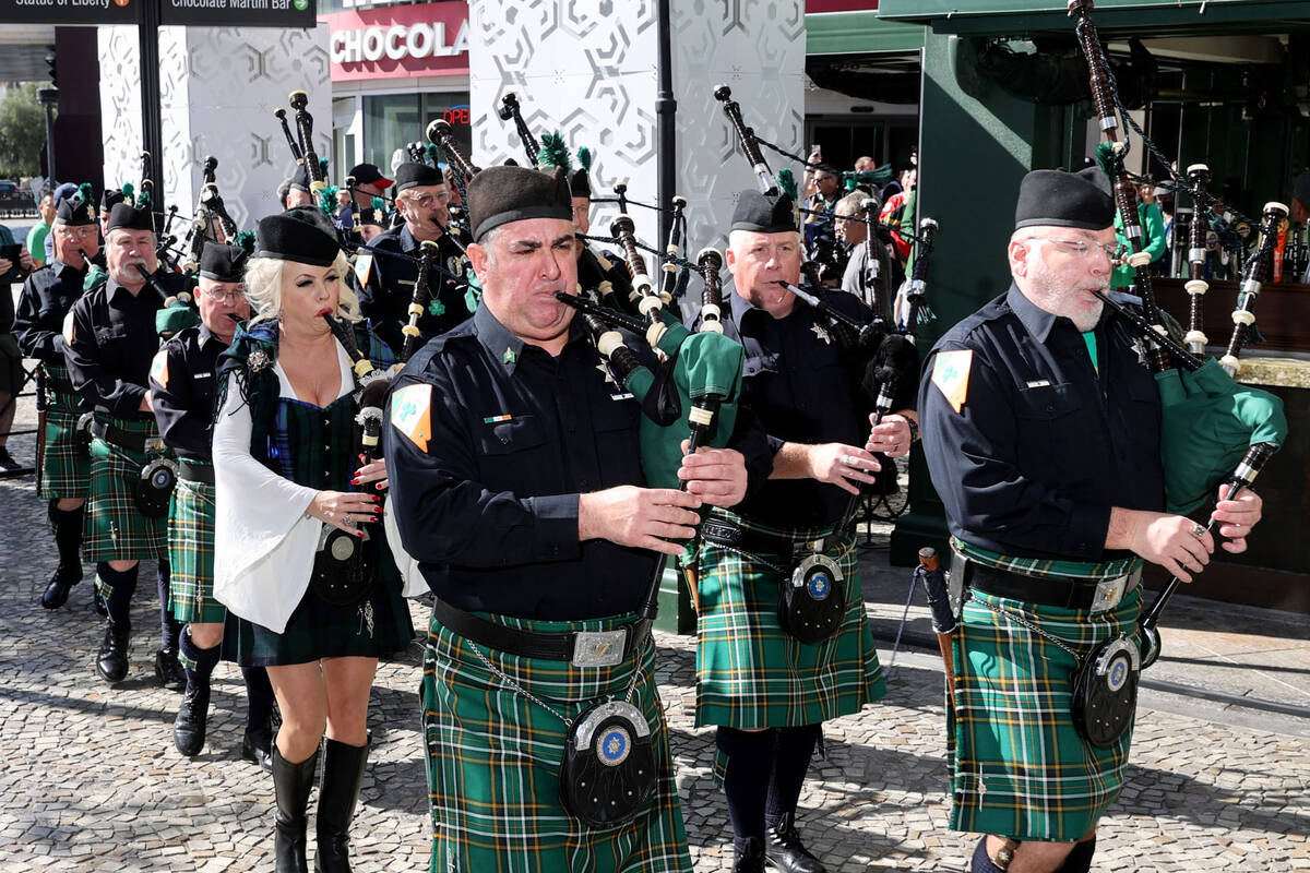The Emerald Society Pipes and Drums Band celebrates St. Patrick’s Day during Celtic Feis at N ...