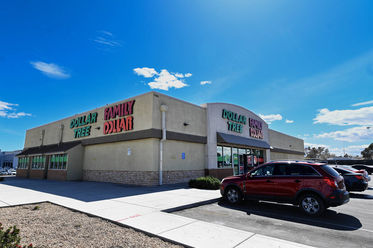 A combination Dollar Tree and Family Dollar store at Pecos Road and Sahara Avenue is seen Wedne ...