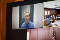 Scott Peterson appears via video call for a status hearing at San Mateo County Superior Court i ...