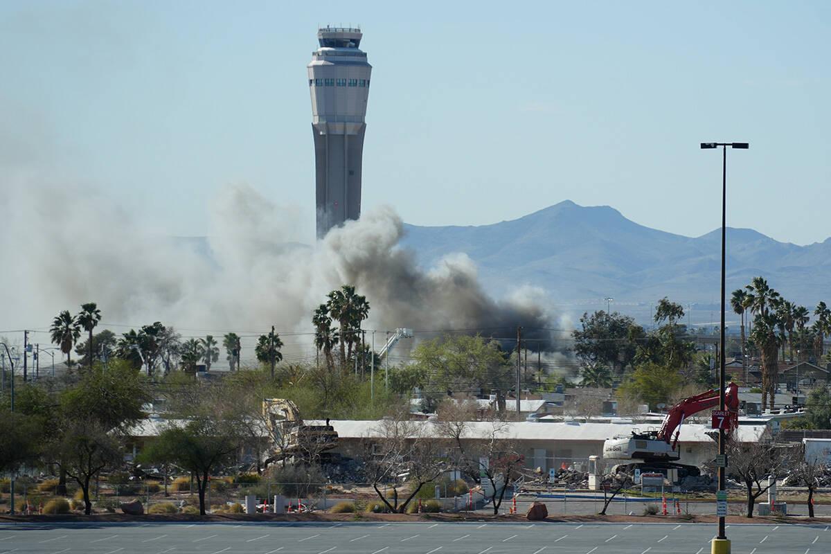 Crews battle house fire east of Las Vegas airport