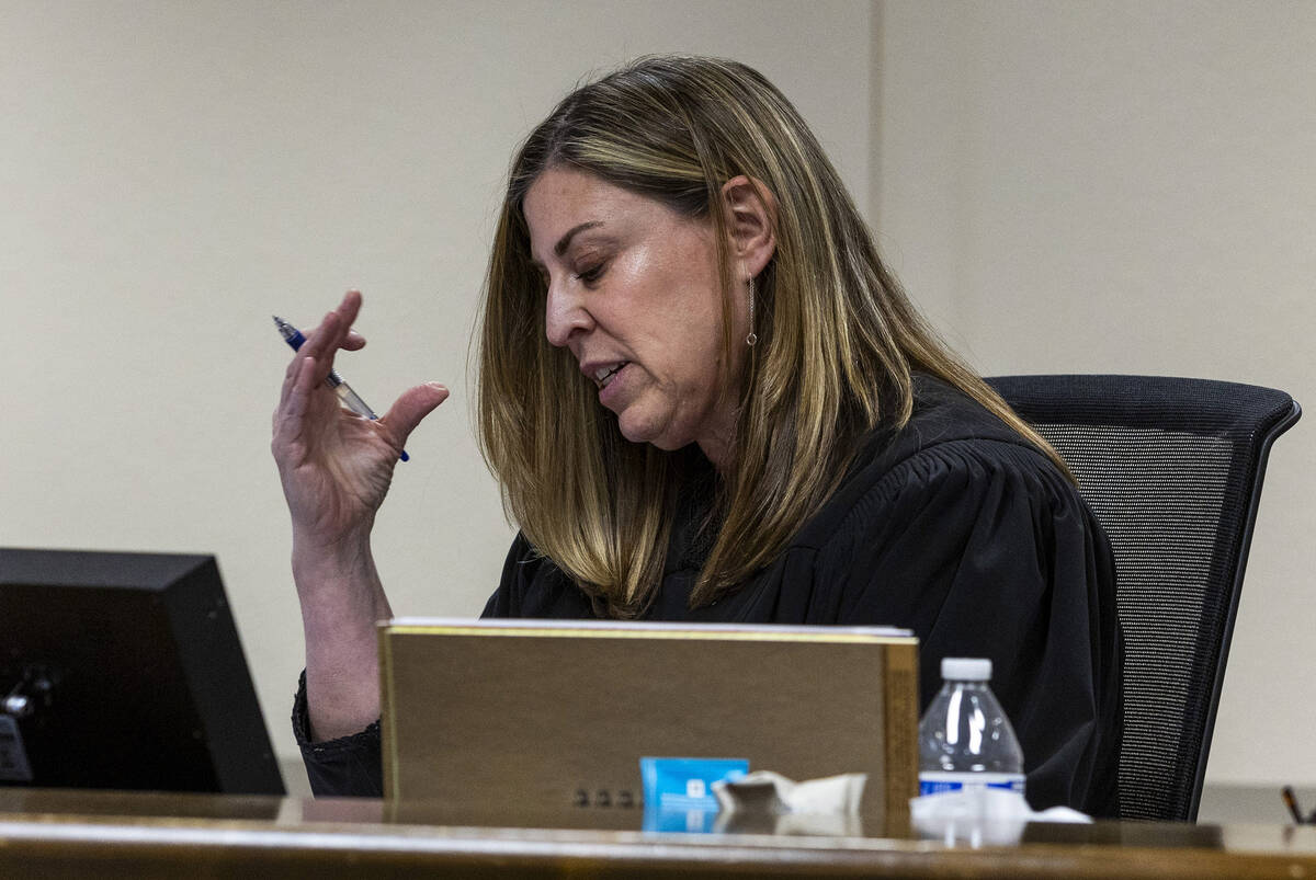 Family Court Judge Amy Mastin speaks during a sentencing hearing for one of the juveniles invol ...