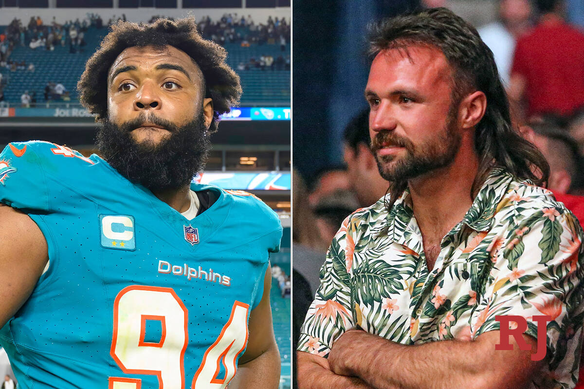 Christian Wilkins, left, and Gardner Minshew, right. (The Associated Press)
