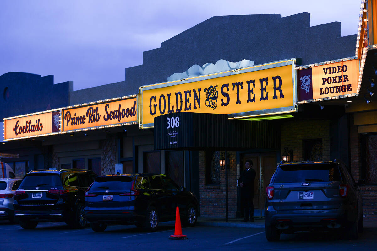 The Golden Steer restaurant on Thursday, March 14, 2024, in Las Vegas. (Ellen Schmidt/Las Vegas ...