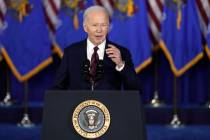 President Joe Biden speaks at en event Wednesday, March 13, 2024, in Milwaukee. (AP Photo/Morry ...