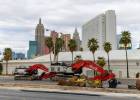 What’s happening at the Tropicana? Heavy equipment rolls on-site