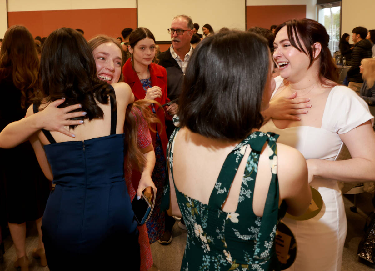 Medical students, from left, Bita Bashy, Alyssa Panning, Melanie Shackleford and Shelby Thomas ...