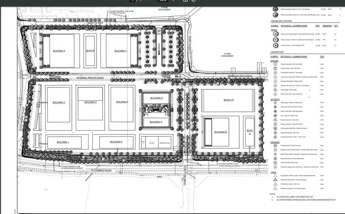 A site plan for the Summerlin Production Studios Project movie studio proposed to be built in t ...