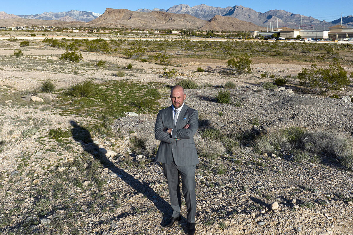 David O’Reilly, CEO of Howard Hughes Holdings, poses for a photo at the site of a potential S ...