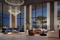 Renderings for the interior of the 32-story luxury condo high-rise Cello Tower in the Symphony ...