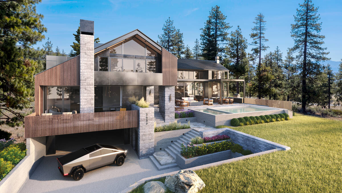 A rendering for a five-bedroom home under construction in the Clear Creek Tahoe community in Do ...