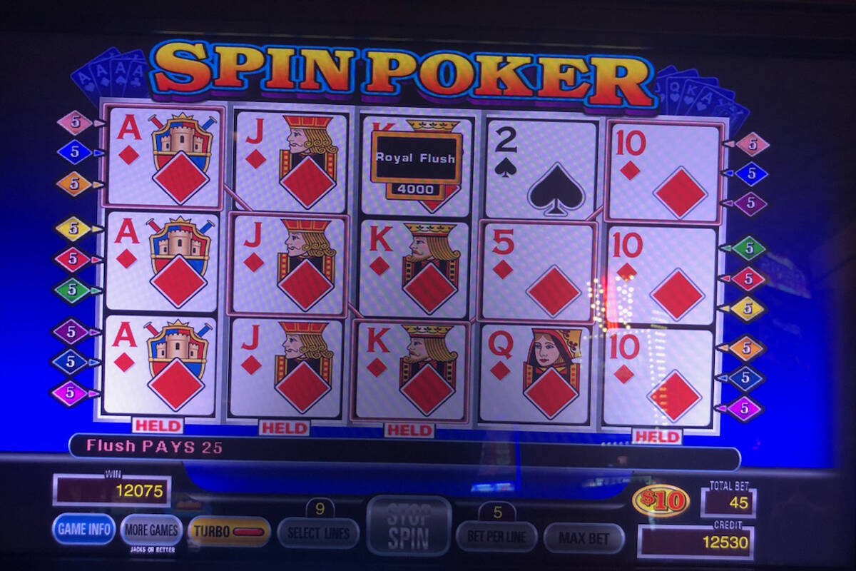 A video poker player won a $120,750 jackpot playing Spin Poker on Friday, March 15, 2024, at Ca ...