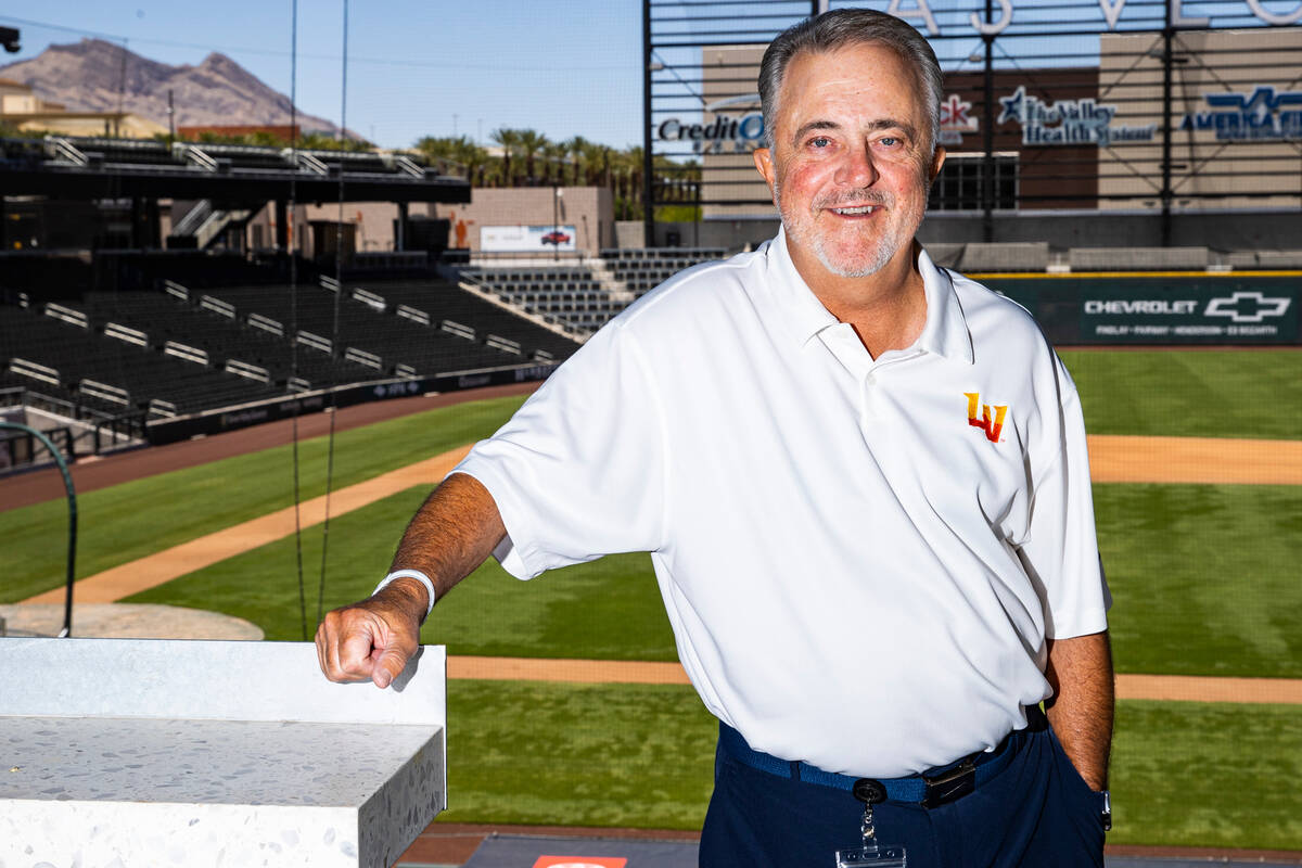 Las Vegas Aviators president Don Logan poses for a portrait at Las Vegas Ballpark in Downtown S ...