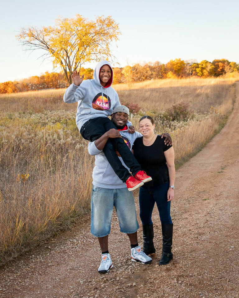 Devin Heath with his parents Ray Heath and Martina Suyat. (Ray Heath)