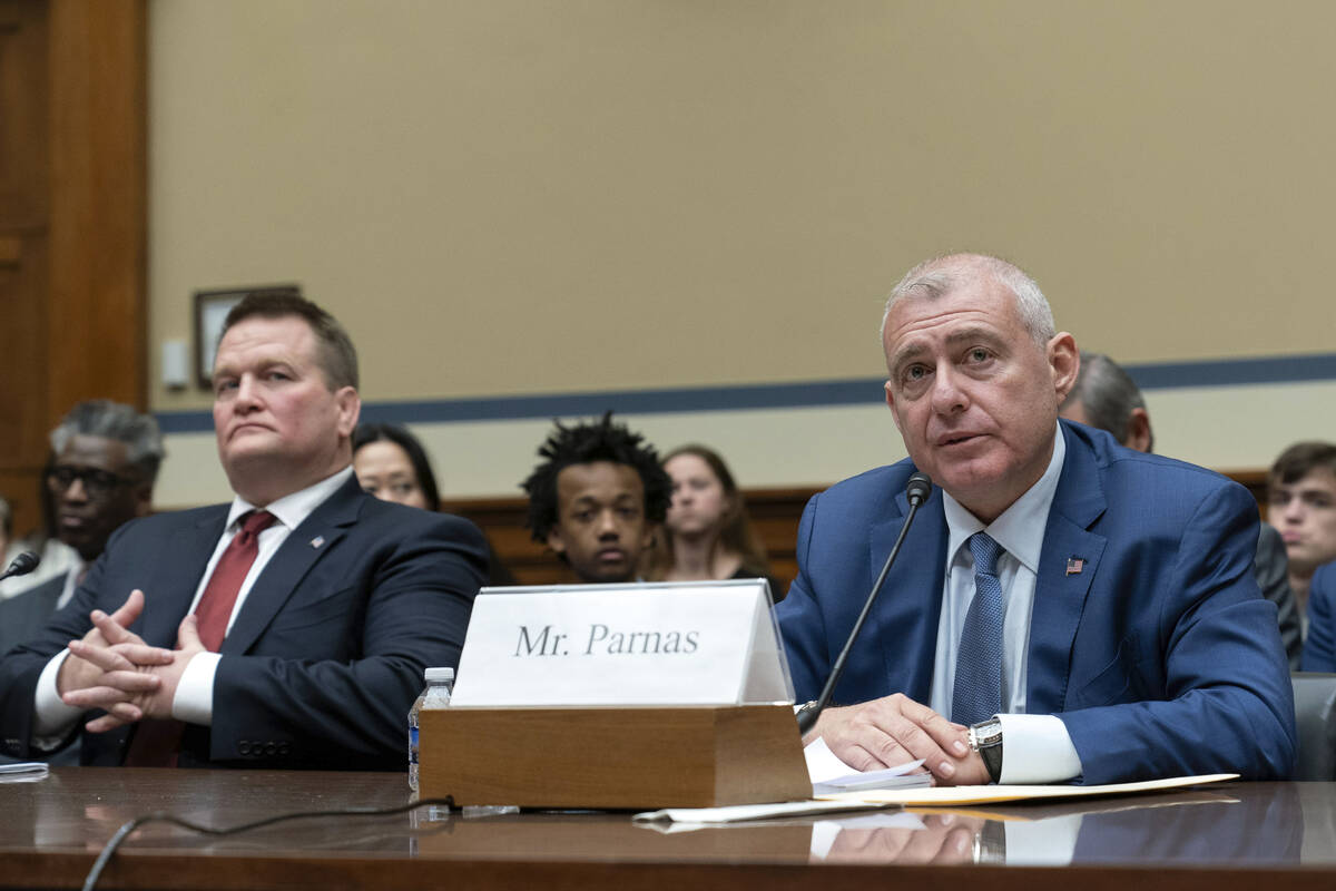 Tony Bobulinski left, and Lev Parnas testify before the House Oversight and Accountability Comm ...