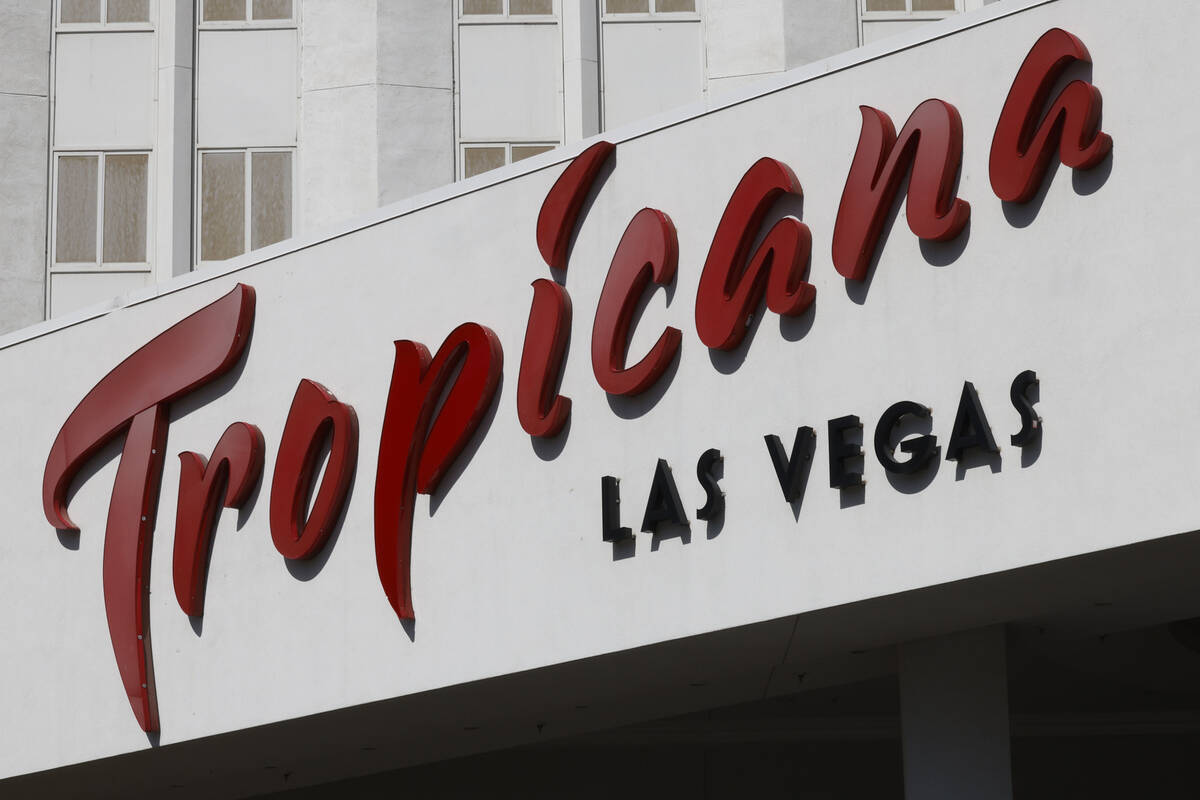 The Tropicana Las Vegas is seen, Wednesday, May 24, 2023, in Las Vegas. (Chitose Suzuki/Las Veg ...