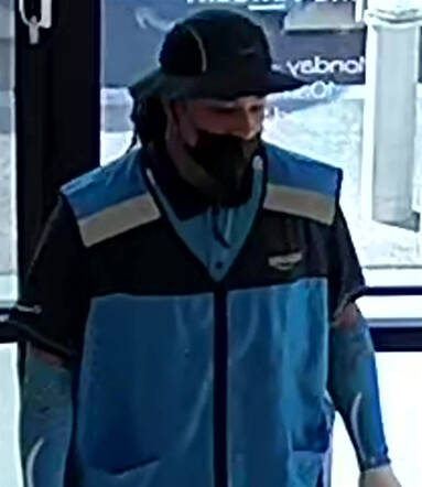 Police are searching for the man suspected of robbery and assault that occurred Thursday.