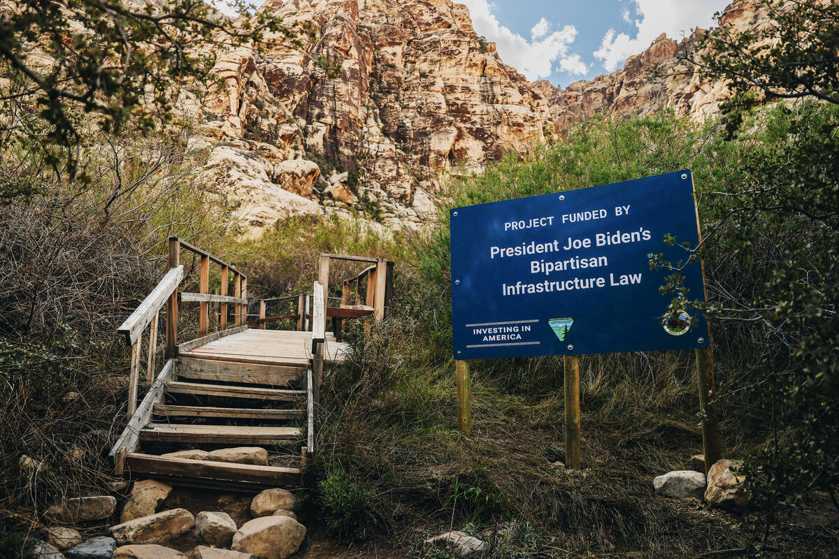 The Lost Creek Boardwalk in the Red Rock National Conservation Area is seen on Wednesday, March ...