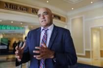 U.S. Federal Highway Administrator Shailen Bhatt speaks to the Review-Journal at the EV Chargin ...