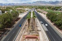 Summerlin Parkway is seen on Aug. 9, 2023, in Las Vegas. (Bizuayehu Tesfaye/Las Vegas Review-Jo ...