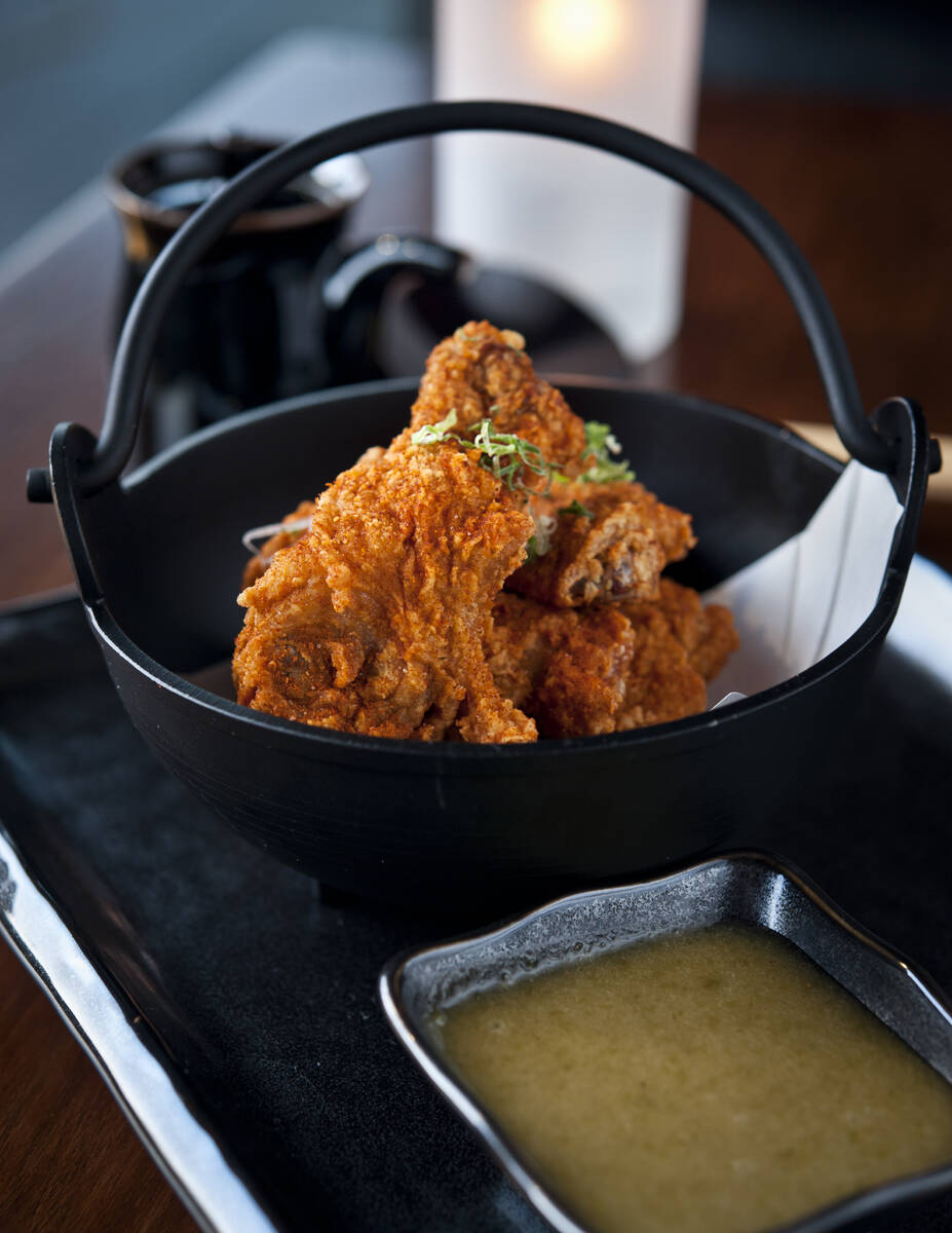 Fried chicken with wasabi honey from Blue Ribbon Sushi Bar & Grill opening March 29, 2024, at G ...
