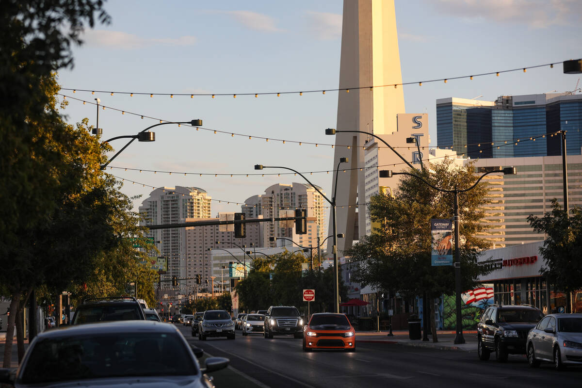 The Arts District in Las Vegas, Tuesday, July 25, 2023. (Rachel Aston/Las Vegas Review-Journal) ...