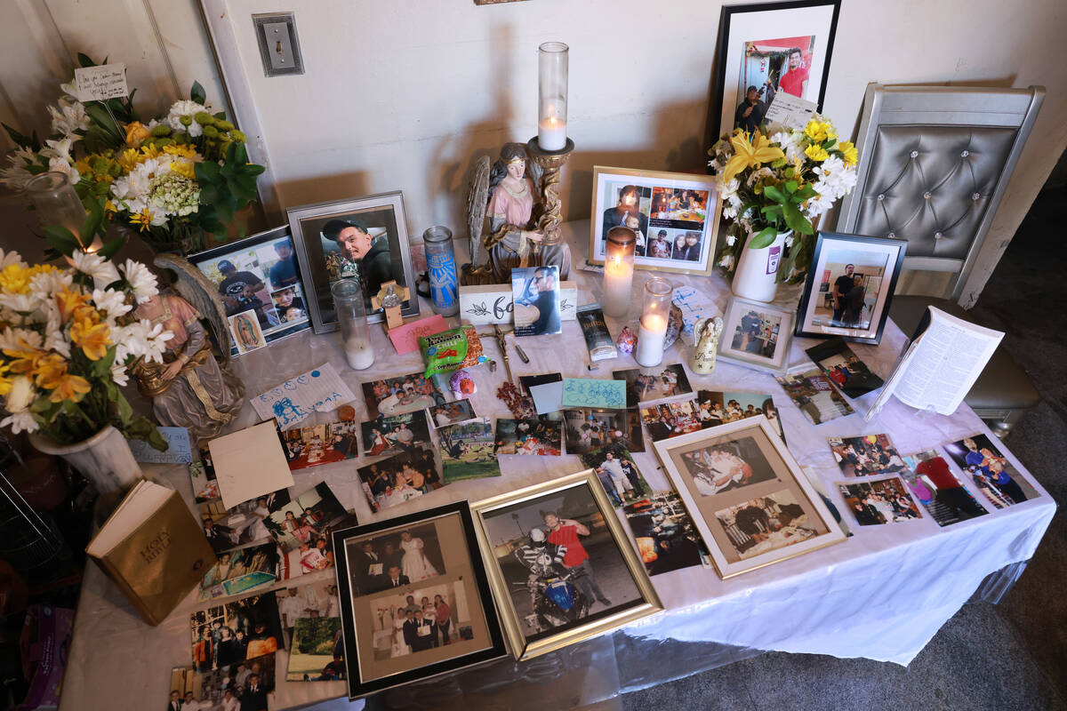 A shrine to Ismael Barney Castillo, who was shot and killed by police as he charged at an offic ...