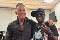 Bruce Springsteen, left, is shown with Flavor Flav before Springsteen and the E Street Band pla ...