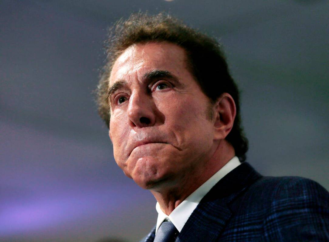 Casino mogul Steve Wynn pauses at a news conference in Medford, Mass., on March 15, 2016. (AP P ...