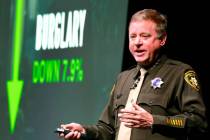 LVMPD Sheriff Kevin McMahill delivers the State of the Department at the Sphere on Monday, Feb. ...