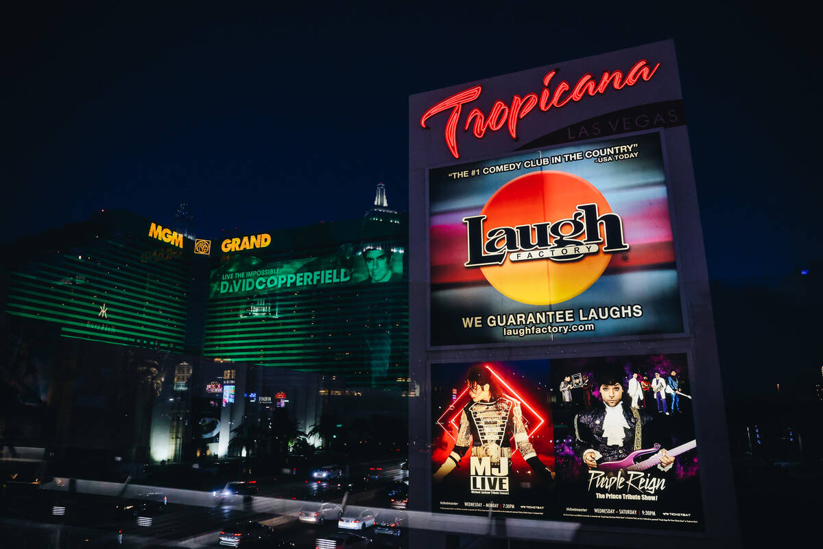 The Tropicana Las Vegas is seen on Thursday, Nov. 16, 2023, in Las Vegas. (Madeline Carter/Las ...