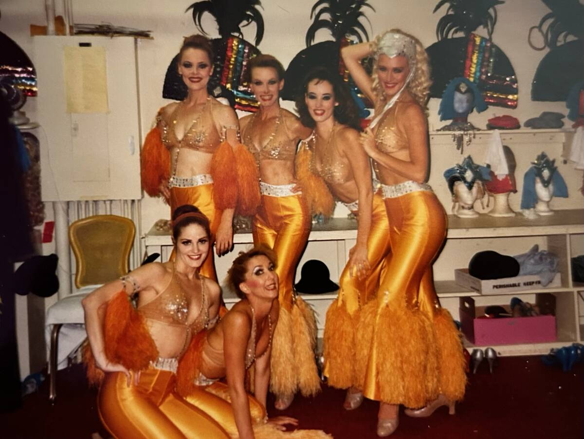 Showgirls backstage at the Tropicana, January 1989. (Scarlett Grable)