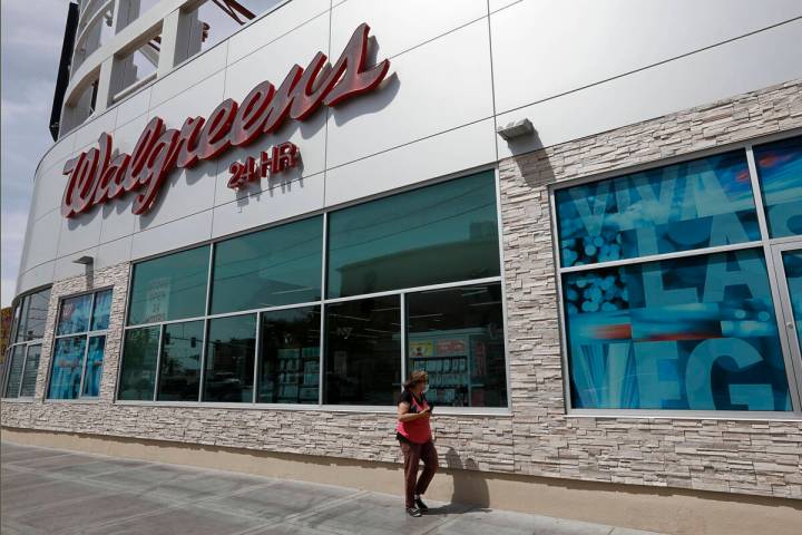 Walgreens is seen at 2427 Las Vegas Blvd. South in Las Vegas, Tuesday, April 20, 2021. (Chitose ...