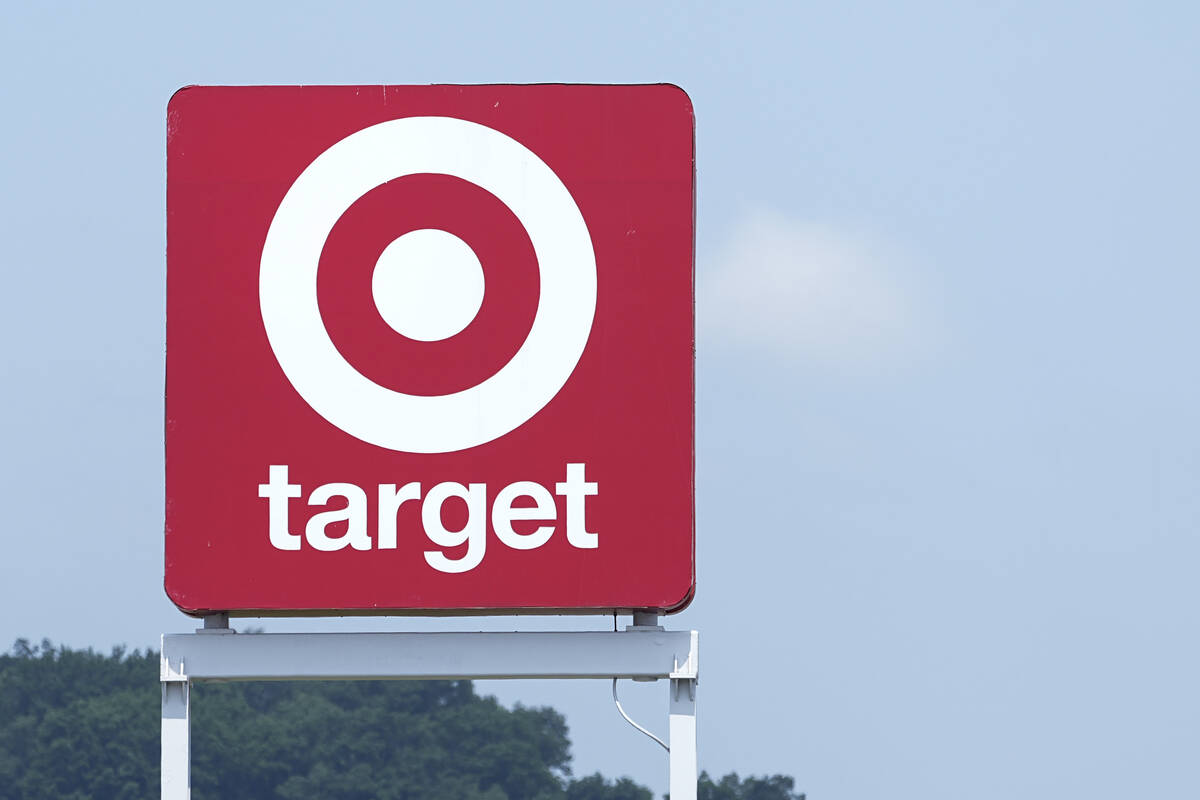 A sign outside a Target store is seen Wednesday, May 24, 2023, in Nashville, Tenn. Don't count ...