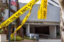 The Frank and Estella Beam Hall is seen following the shooting on the UNLV campus on Thursday, ...
