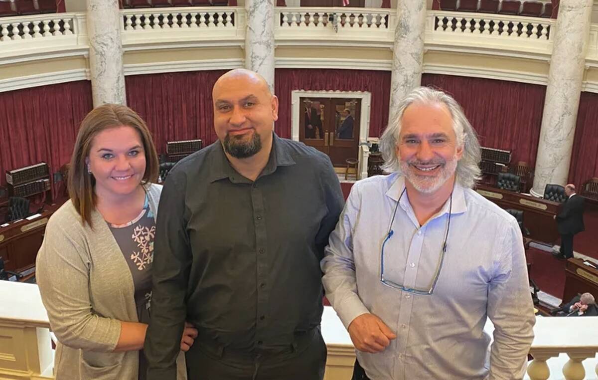 Christopher Tapp, middle, poses with Stacy Tapp and Greg Hampikian. (Greg Hampikian)