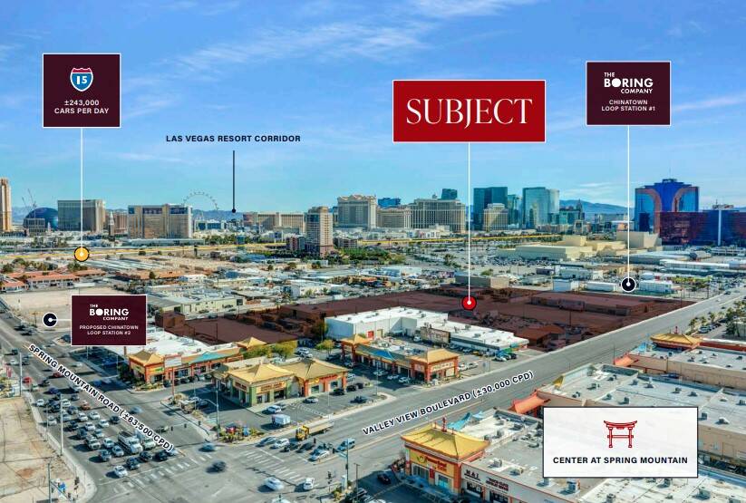 This artist rendering shows an 11 acre-plot in the Chinatown area of Las Vegas that is listed f ...