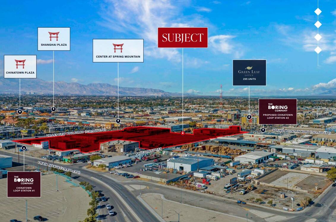 This artist rendering shows an 11 acre-plot in the Chinatown area of Las Vegas that is listed f ...