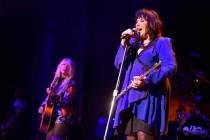 Nancy Wilson, left, and Ann Wilson of Heart perform during the "Love Alive Tour" at t ...