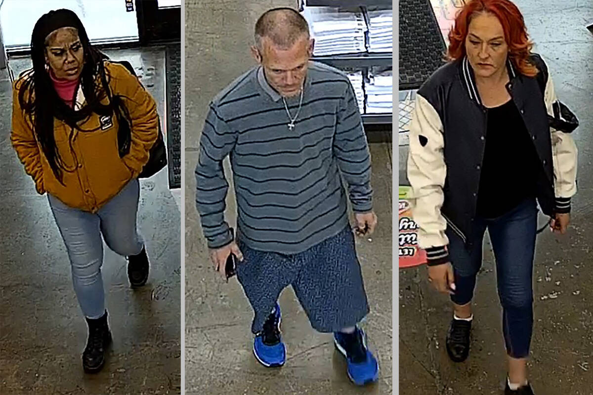 Two women and a man are wanted for an armed robbery at a business about 4:30 p.m. March 30, 202 ...