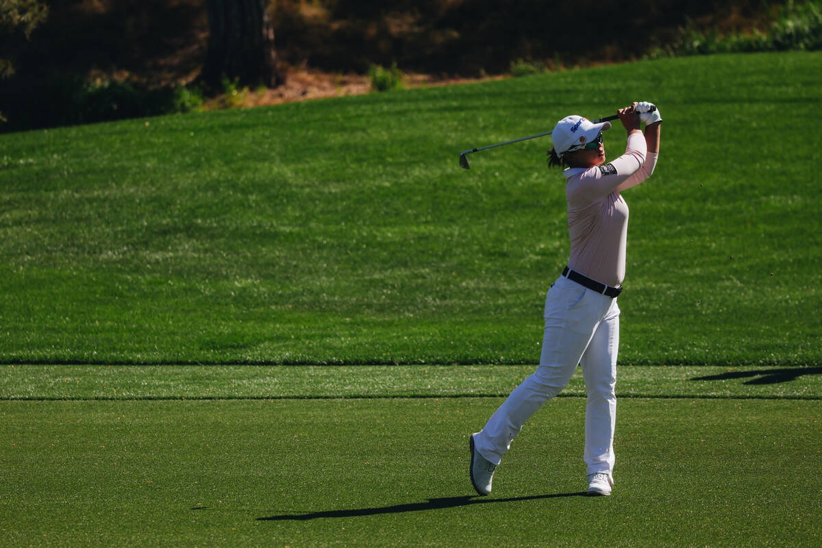 Sei Young Kim strikes the ball during the T-Mobile Match Play semifinals at Shadow Creek Golf C ...