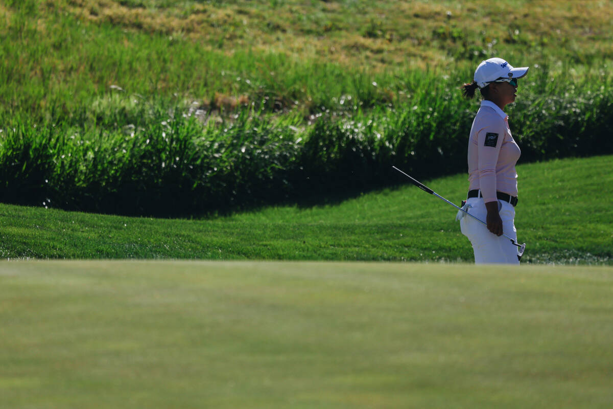 Sei Young Kim holds onto one of her clubs during the T-Mobile Match Play semifinals at Shadow C ...