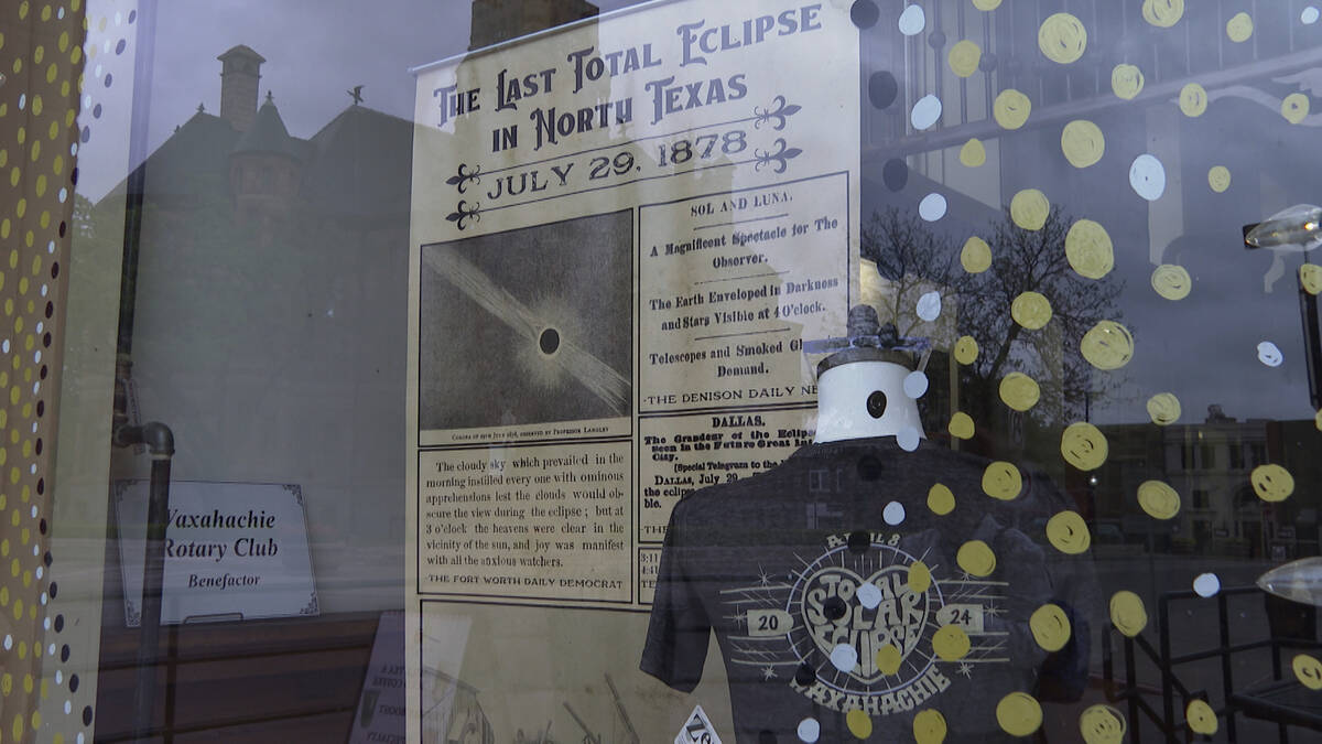 The Ellis County Museum displays newspaper article excerpts and headlines from the region&#x201 ...